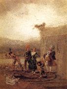 Francisco Goya Strolling Players oil on canvas
